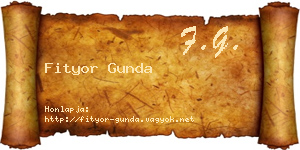 Fityor Gunda névjegykártya